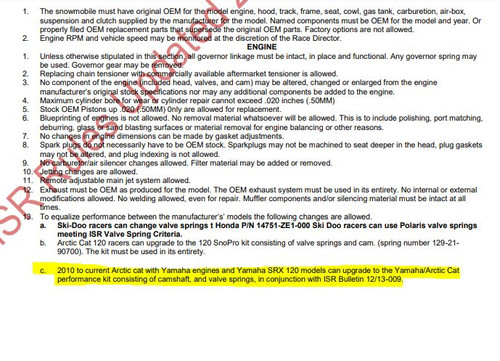 MZ125 Performance Camshaft 2010 & Newer Yamaha & Arctic Cat 120 & Skidoo MXZ ISR legal