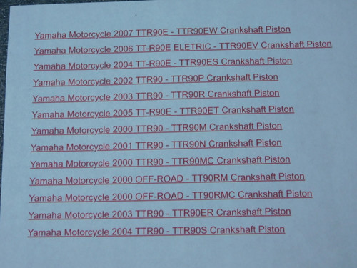 Yamaha Piston (see images for fitment)