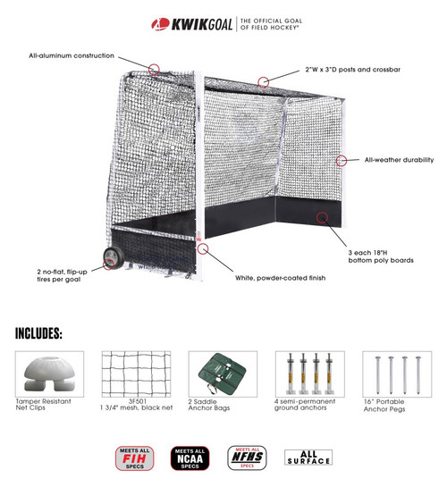 OFFICIAL FIELD HOCKEY GOAL WITH WHEELS OFFICIAL FIELD HOCKEY GOAL WITH WHEELS