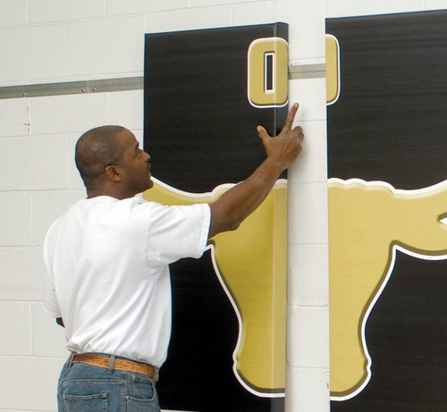 Hidden "Z" Track Mounting System for Wall Padding