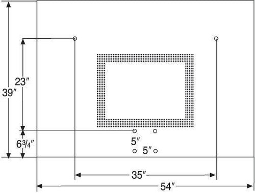 39" x 54" Perpetual Steel Playground Backboard