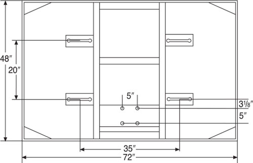 48" x 72" Tall Unbreakable "XL" Glass Competition Conversion Backboard