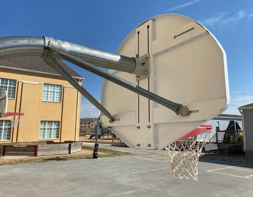 39" x 54" Dura Steel Fan-Shaped  Backboard - Retro Fit Kit for 3 1/2" Diameter Poles