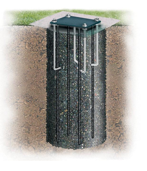 Ground Anchor Kit for Pedestal Base Basketball Systems