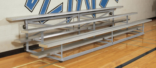 7 1/2'   3 Tier Indoor All Aluminum Easy Store™  Bleacher