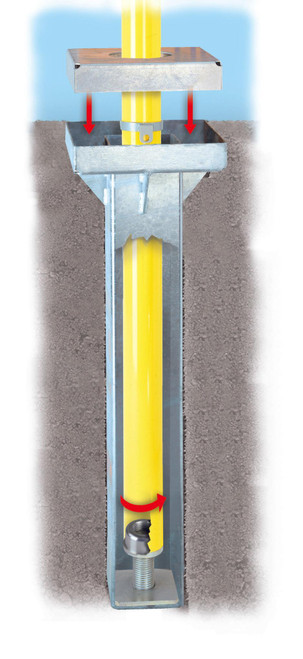 5 9/16" Deluxe Adjustable Football Goal Post Ground Sleeves