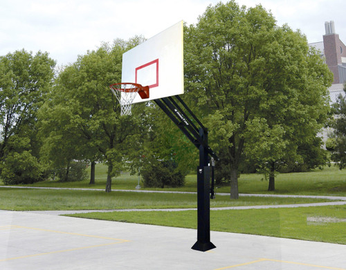 Ultimate HangTime 6" Adjustable Basketball System w/42" x60" Steel Backboard