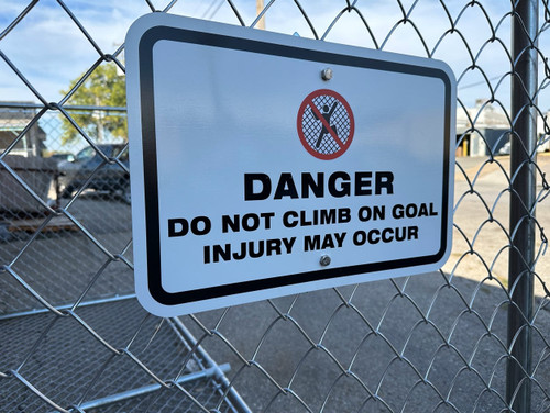 12' x 6' Chain Link Permanent Soccer Goals