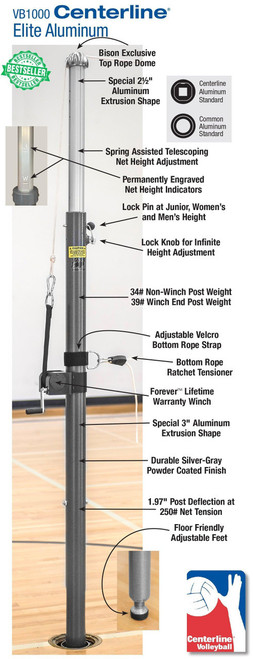 Court Adder for Centerline Aluminum Volleyball System