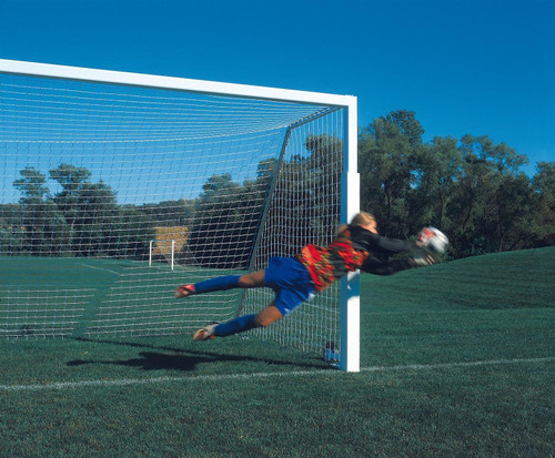 All Aluminum No Tip 24' x 8' Competition 4" x 4" Portable Soccer Goals