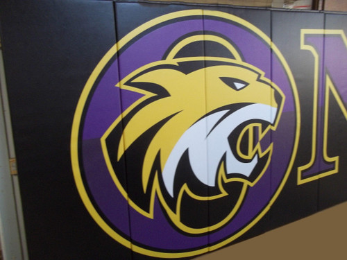 Firewall 2" Neoprene, Graphic, Flange Mount, Wood Backed  Wall Padding