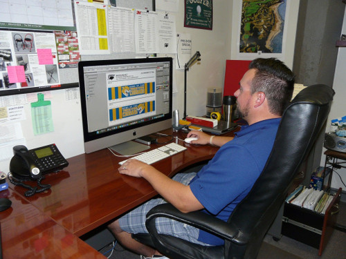 Firewall 2" Neoprene, Graphic, Flange Mount, Wood Backed  Wall Padding