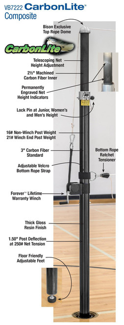 CarbonLite Side-by-Side Volleyball System w/o Sockets