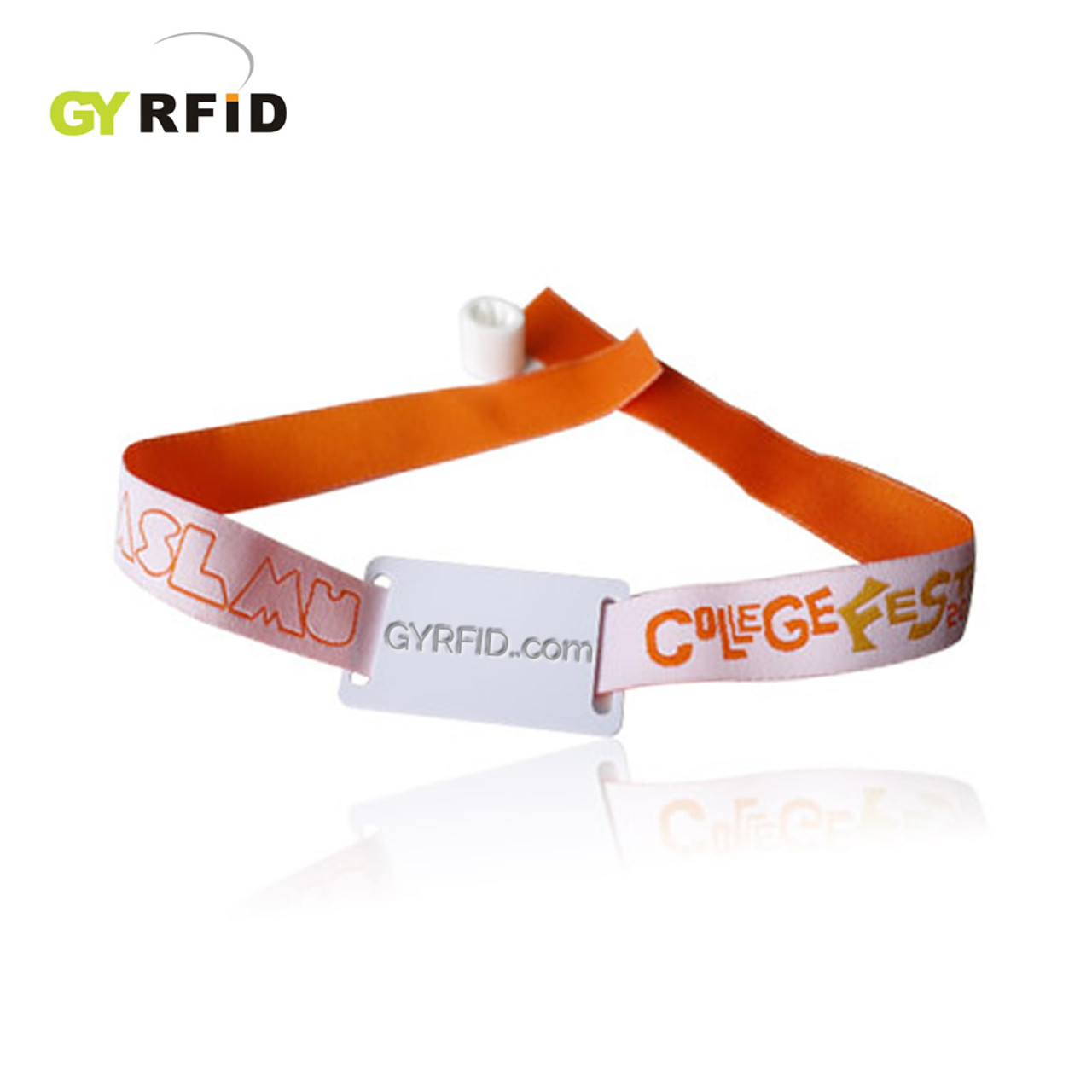 RFID silicone wristband with card slot removable replace RFID chip