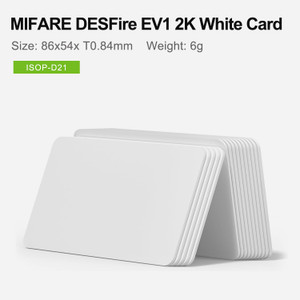 MIFARE® DESFire® EV1 2K White Card, D21 RFID Card | In Stock