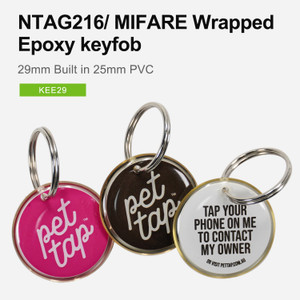KEE29 - New Wrapped Epoxy NFC Keyfob in NTAG216/ MIFARE®