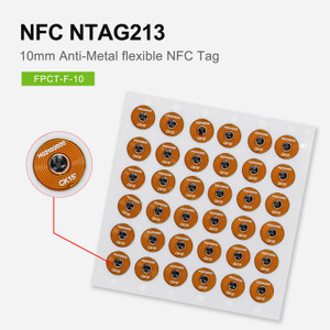 10mm flexible NFC FPC Metal Tag, High temp resist, NTAG213 | in stock 10mm flexible NFC FPC Metal Tag, High temp resist, NTAG213 | in stock