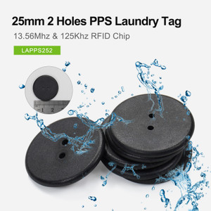 25mm with 2 hole PPS Laundry NFC Tag, High Temp resist 100℃ 25mm with 2 hole PPS Laundry NFC Tag, High Temp resist 100℃