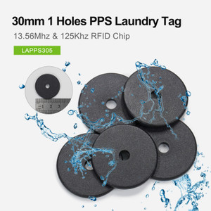30mm with 5mm hole, PPS Laundry NFC Tag, High Temp resist 100℃ 30mm with 5mm hole, PPS Laundry NFC Tag, High Temp resist 100℃