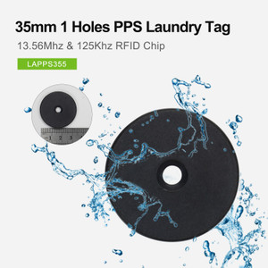 35mm with 5mm hole, PPS Laundry NFC Tag, High Temp resist 100℃ 35mm with 5mm hole, PPS Laundry NFC Tag, High Temp resist 100℃