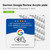 German Google Review NFC Plate, NTAG215 acrylic plate, 100x100×1.3mm 