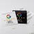 French Social Media Acrylic Google Review NFC Plate, NTAG215 acrylic plate, 100x100×1.3mm 