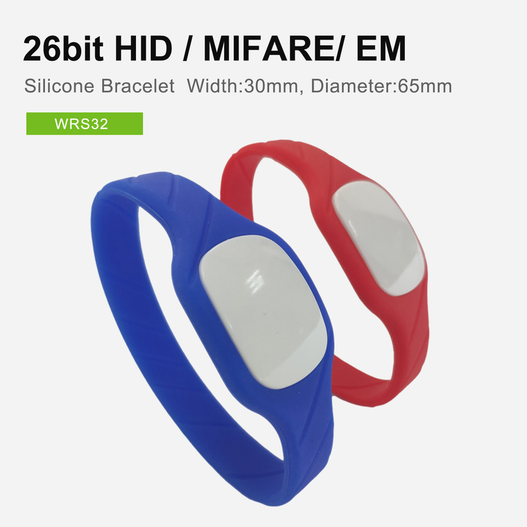 WRS32 | Silicon Bracelet with RFID chips 26bit HID / MIFARE/ EM