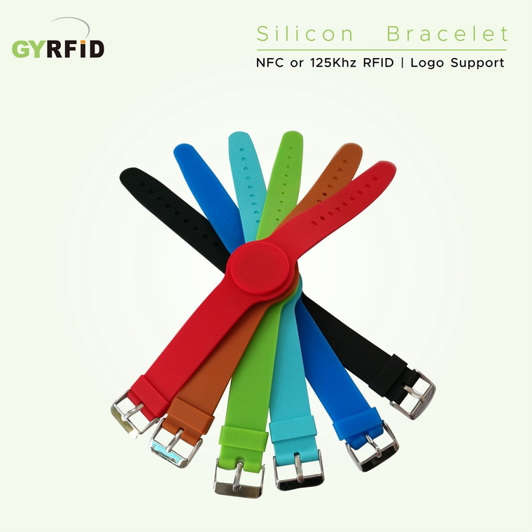 WRS02 | Silicon Bracelet with Metal Buckle in NFC /MIFARE / EM/ T5577