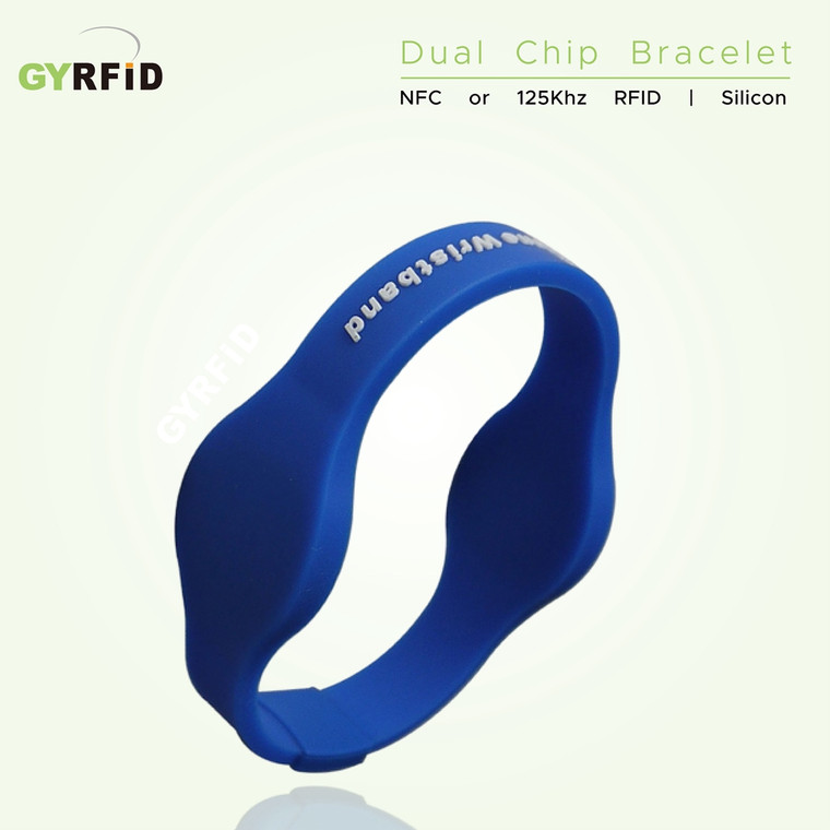 WRS07 | Dual Chip Silicon Wristband with MIFARE and NTAG213