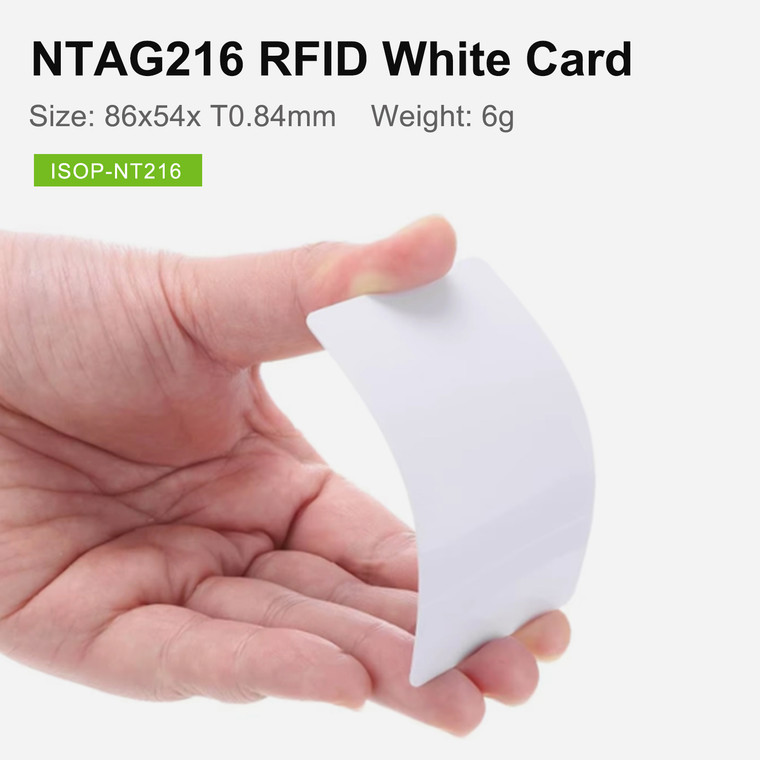 NTAG216 NFC Card, 13.56MHz RFID White Card | in Stock