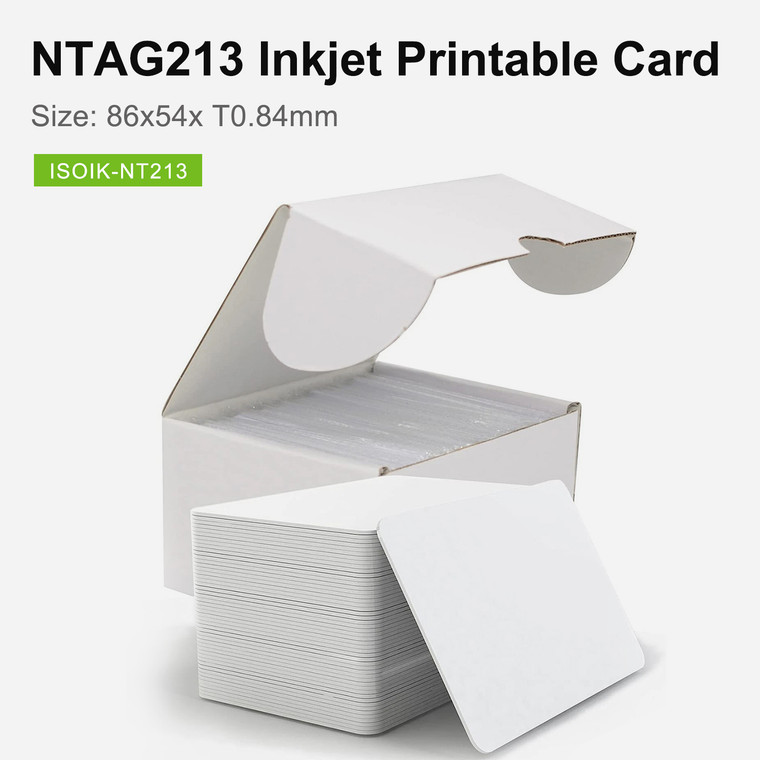 Inkjet Printable Card, NFC NTAG213 13.56Mhz RFID Card | In Stock