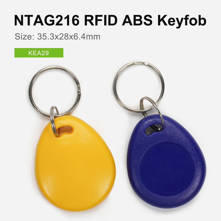 KEA29 - Tear Drop NFC Keyfobs with MIFARE or DESFire or T5577