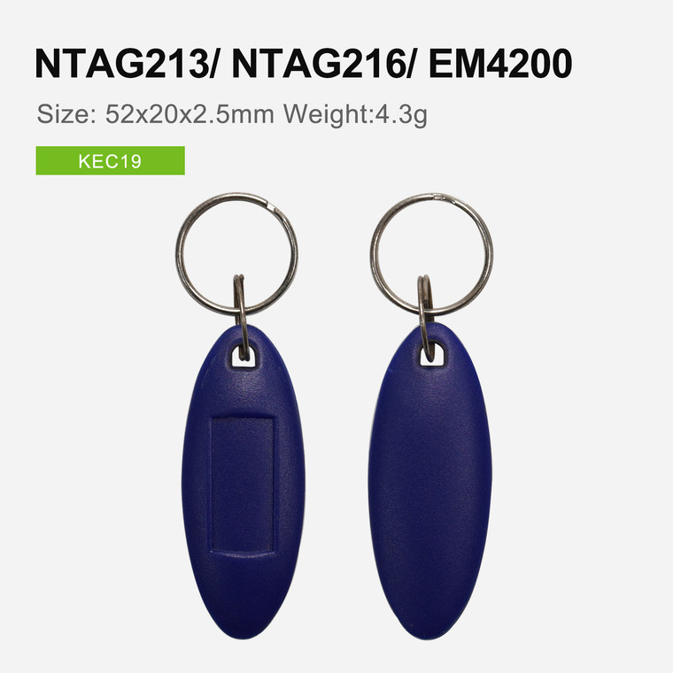 KEC19 - Translucent NFC keychains in NTAG213/ NTAG216/ EM4200