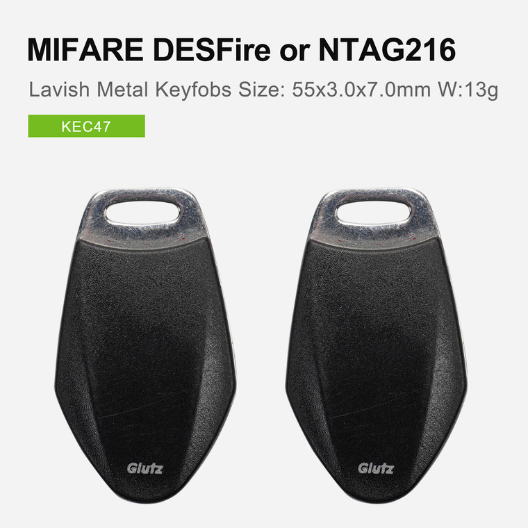 KEC47 - Lavish Metal NFC Keyfobs in MIFARE DESFire or NTAG216