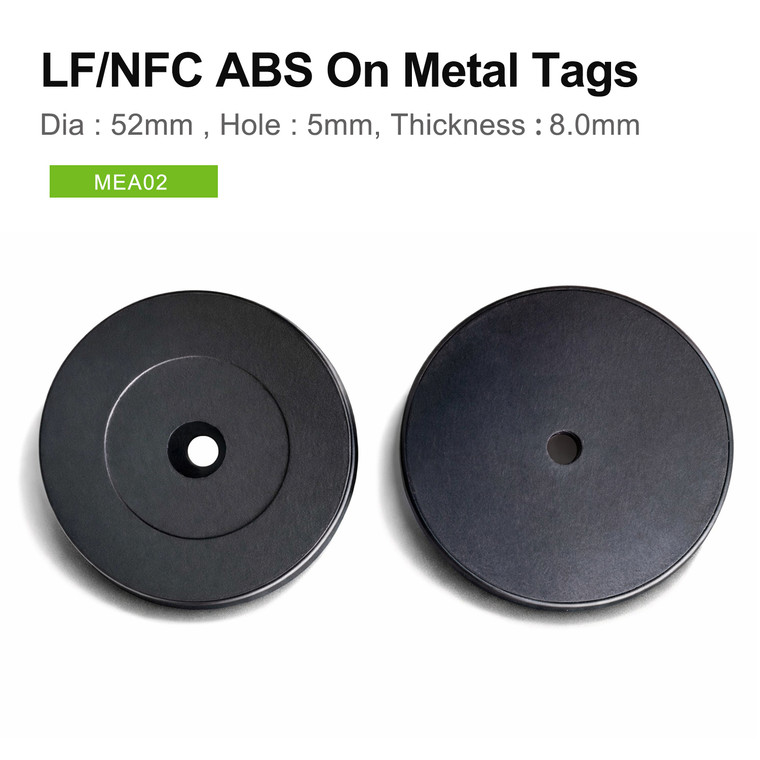 MEA02 | On Metal Tag in 125Khz EM or NFC, 52mm Circle