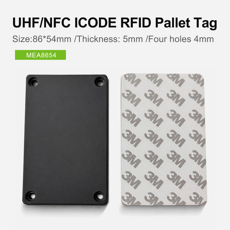 MEA8654 | Pallet Tag in NFC, ICODE or UHF RFID, 86x54mm