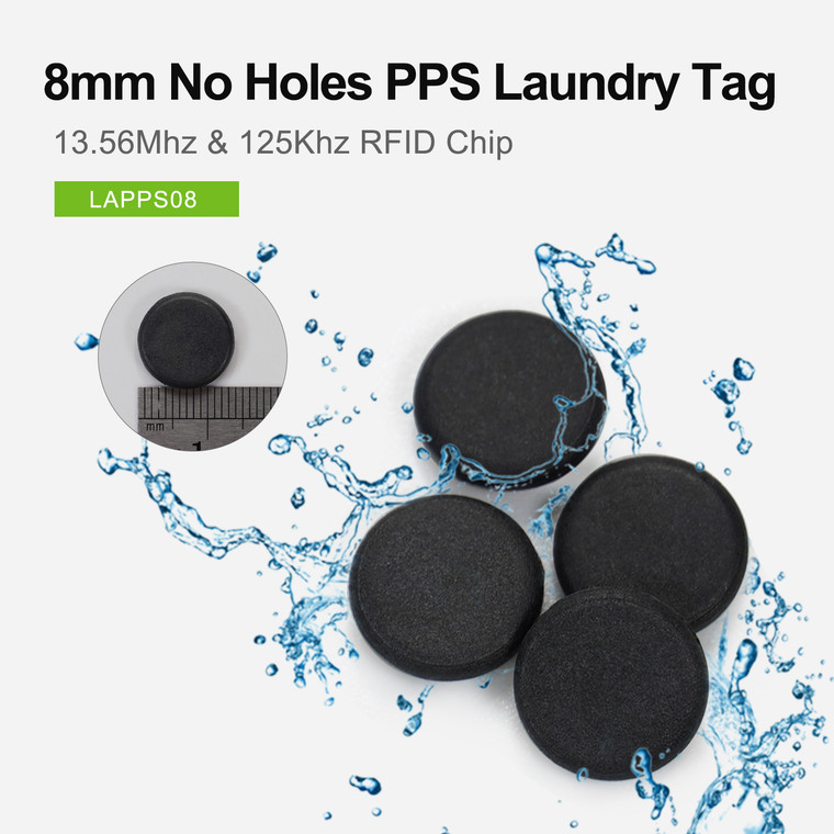 8mm PPS Laundry NFC Tag, High Temp resist 100℃ 8mm PPS Laundry NFC Tag, High Temp resist 100℃