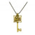 "Key to My Heart" Key Calendar Necklace with a colored crystal