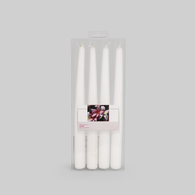S/4 10" WHITE TAPER CANDLESTICK