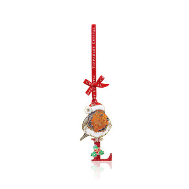 Alphabet Robin Christmas Decoration - L