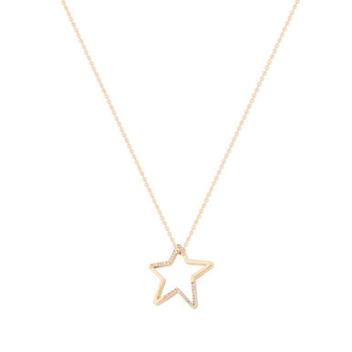 TC STAR CUT OUT PENDANT GOLD