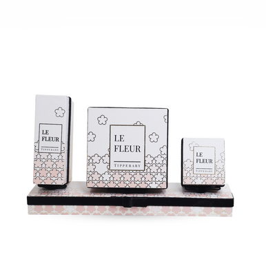 Le Fleur Collection Pink/Cz Stud Earrings Yellow Gold