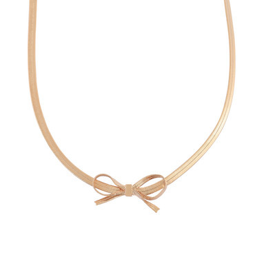 Tc Bow - Slinky Gold Necklace