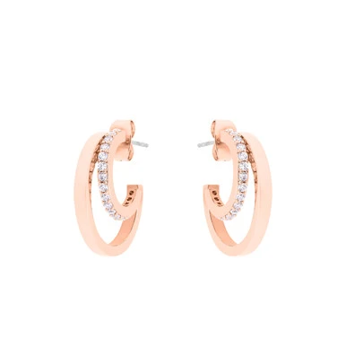 Tc Double C Earrings Rose Gold