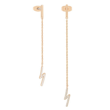 Tc Lightning - Drop Chain Earrings Gold
