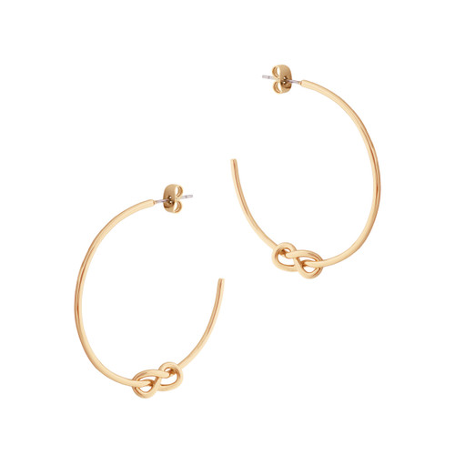 TC Love Knot - Hoop Earrings Gold