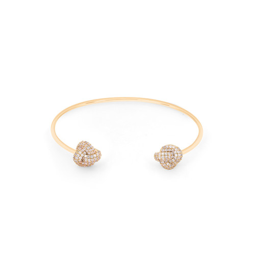 TC Love Knot - CZ Inset Bracelet Gold