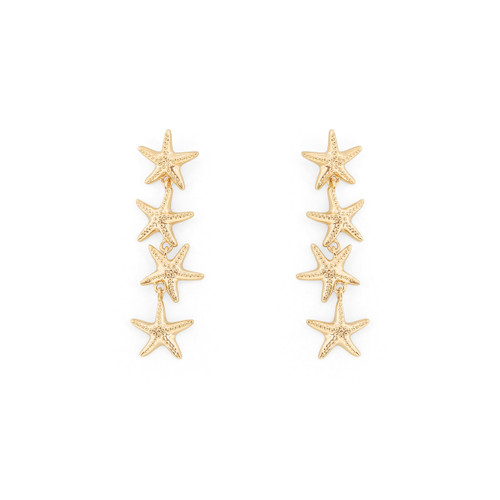 Tc Under The Sea - Starfish Drop Earrings Gold