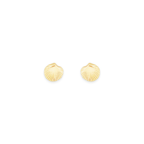 Tc Under The Sea - Shell Stud Earrings Gold