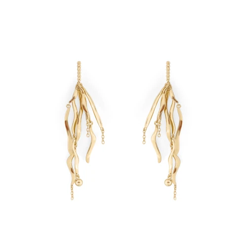 Tc Under The Sea - Seaweed Earrings Gold - New Spring 2026